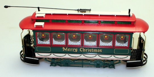 (image for) Shell-w/LED & Roof - Marry Christmas (ON30-Closed Street Car)
